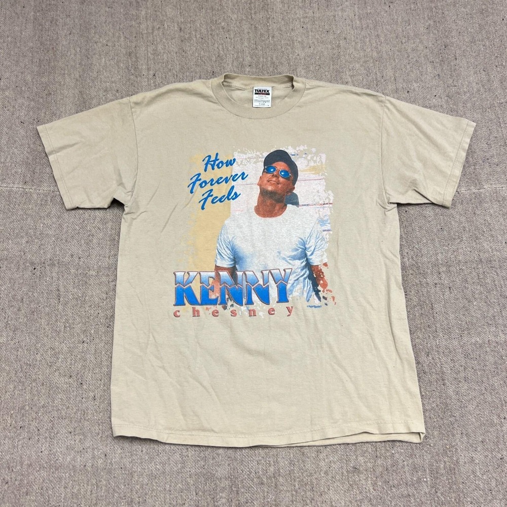 Vintage Kenny Chesney Shirt Mens XL Beieg 1990s How Forever Feels